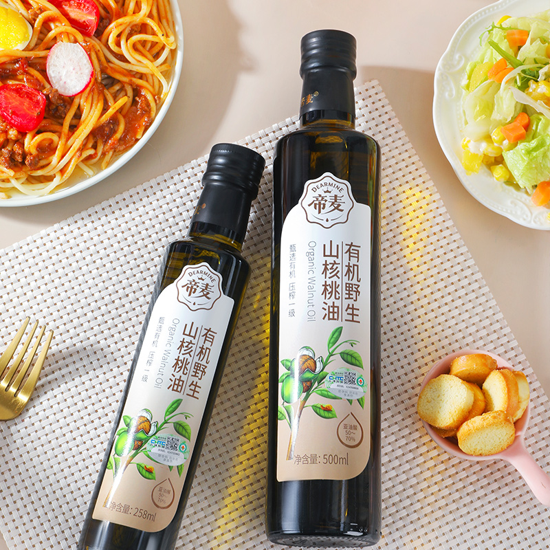 帝麦有机野生山核桃油500ml食用油 帝麦核桃油