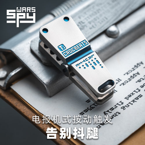 傲娇的老铁匠鳄鱼夹电报夹 摸鱼新奇特手指按压解压神器edc小玩具 - 图0