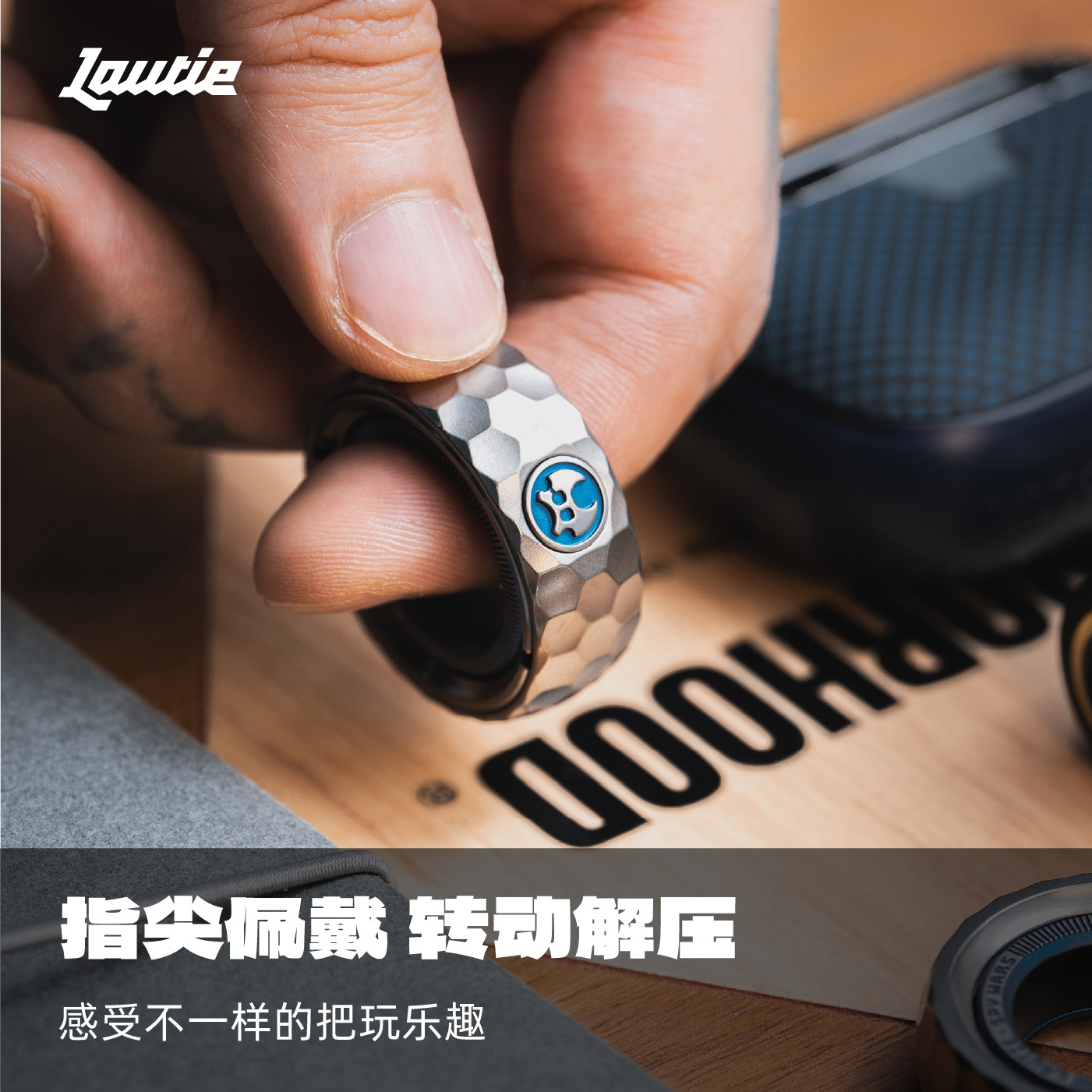 Old blacksmith titanium thorn ring edc toy