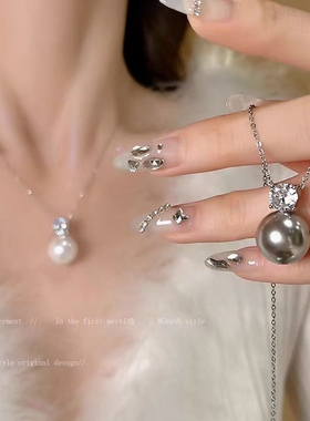 S925纯银项链女款锁骨链吊坠颈链