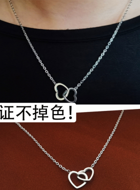 爱心形自律项链女锁骨链配饰颈链