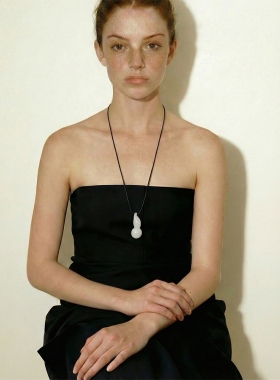 葫芦造型可调长款皮绳项链