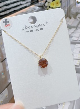 简约玫瑰切圆形吊坠项链女精美个性时尚设计感锁骨链送闺蜜礼物
