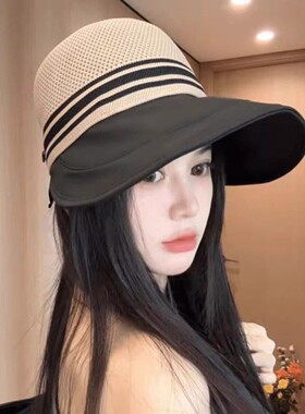 女网孔透气防晒帽时尚洋气夏季