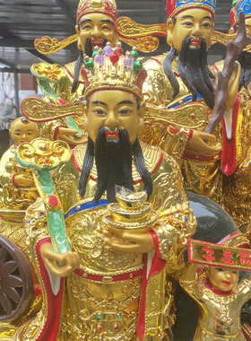 新款五路财神人物神像树脂佛像工艺品开业送礼佛堂家用装饰品摆件