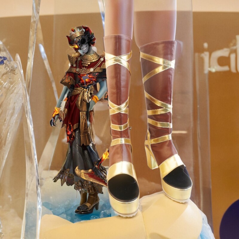 第五人格cos愚人金-罪恶熔火cosplay鞋金皮时装动漫游戏增高定制