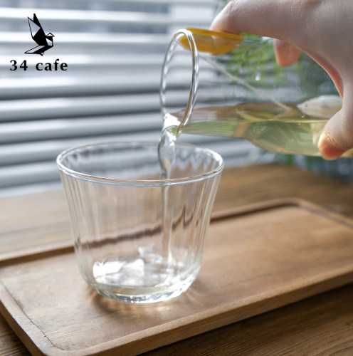 dirty玻璃杯猪口杯美式手冲品鉴玻璃杯澳白咖啡杯竖纹阿芙加朵杯 - 图3