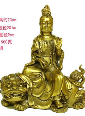 铜五台山文殊菩萨佛像