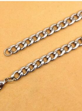 316L Stainless Steel Cuban Link Chain Necklace For Men Jewel