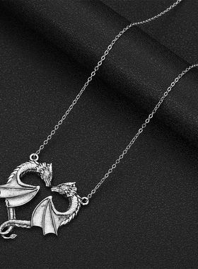 April Mother's Day Gift Stainless Steel Dragon Necklace Hear