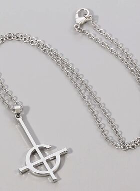 Ghost Nameless Band BC Stainless Steel Necklace Ghoul Cross