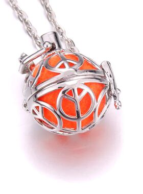 New Aromatherapy Jewelry Peace sign Perfume Diffuser necklac