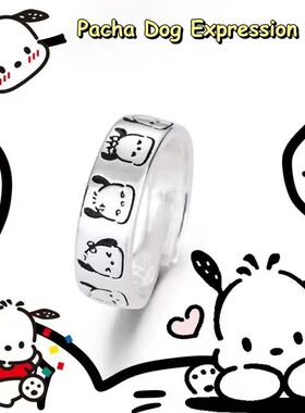 1PC Anime Sanrio Figure Opening Adjustable Ring Hello Kitty
