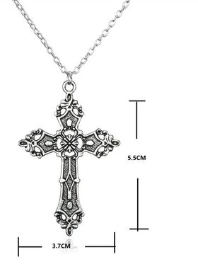Vintage Cross Pendant Necklace for Men Women Goth Accessorie