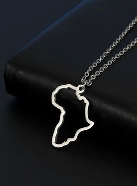 Africa Map Necklaces for Women Men Stainless Steel South Afr