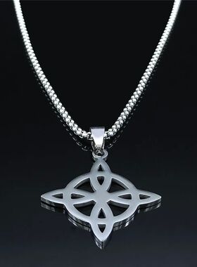 Stainless Steel Witchcraft Witch's Celtic Knot Geometry Neck