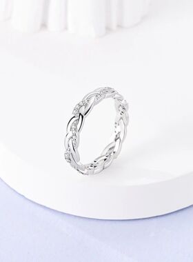 New Original Rings Stackable Infinite Silver Zircon Ring For