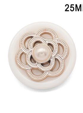 flower Imitation pearl Resin snap button jewelry DIY bracele