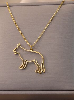 Stainless Steel Dog Necklaces For Women Men Gold Color Pug P