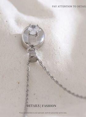 Necklaces for Women Stainless Steel Jewelry Oval Cubic Zirco