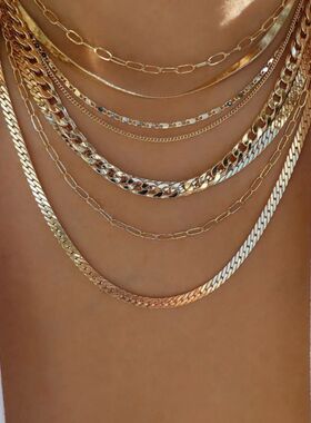 Vintage New Gold Color Multiple Styles Necklace For Women Bo