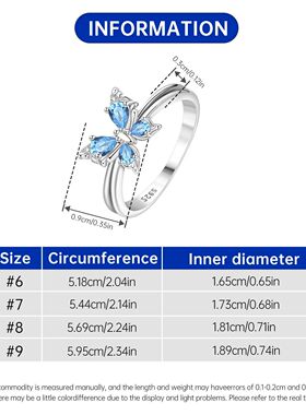 Original Zirconia Butterfly Ring Fine Jewellery Wedding Part