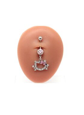 Hello Kitty Belly Button Ring For Women Trendy Pink Butterfl