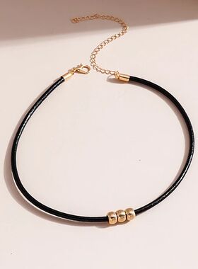 Gothic Style Black Rope Women's Neck Chain Choker Rope Neckl
