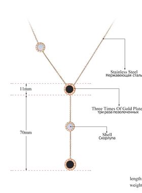 Classic Titanium Stainless Steel Roman Numerals Shell Choker