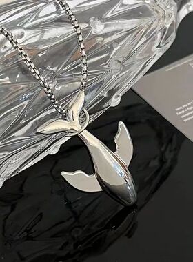 Fashion Trend Whale Stainless Steel Pendant Necklace for Men