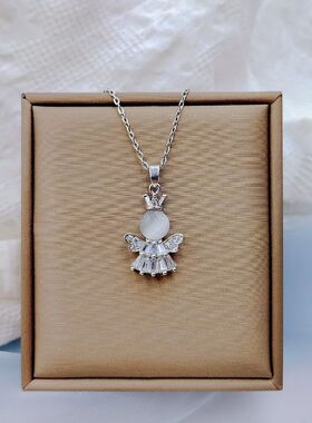 Fashion New Little Angel Cat's Eye Necklace Pendant Women's