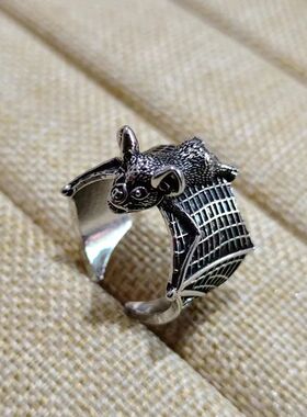 Vintage Dragon Bat Rings for Women Gothic Adjustable Animal
