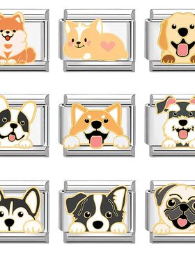 Cute Dog Bulldog Border Collie Corgi Husky Charms Italian Li