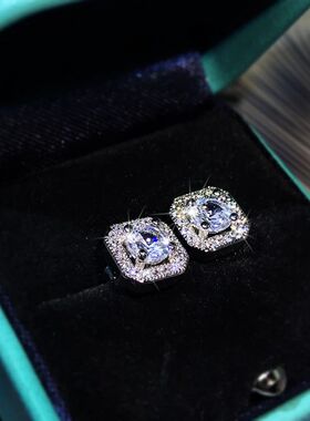 Luxury White Zircon Earrings Fashion Jewelry Ladies Party Bi