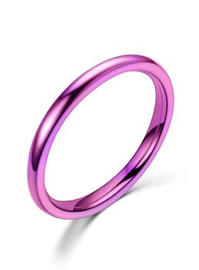 2mm Thin Stainless Steel Rings Rose Gold Fashion Simple Tita