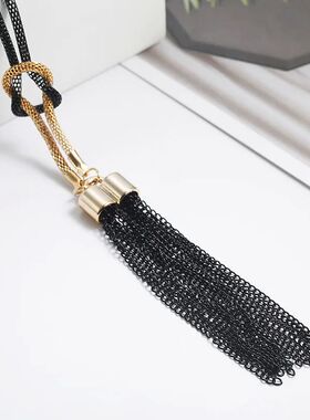 Female Pendant Necklace Tassel Long Winter Sweater Chain Nec