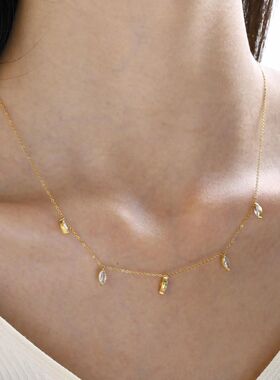 Bling CZ Stone Choker Necklaces for Women Girls Gold Color S