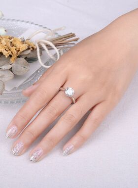 Moissanite D Color 0.5ct 1ct 1.5ct 2ct Round Cut Solitaire W