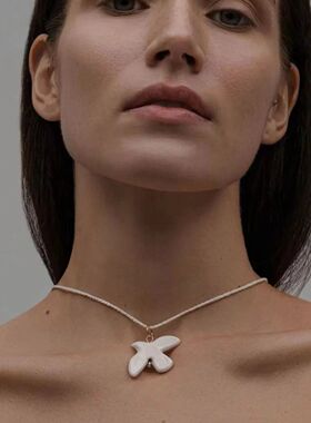 Fashion White Peace Dove Necklace For Women Vintage Geometri