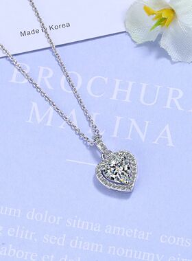 Zircon Heart Pendants Necklaces For Women Luxury Designer Je