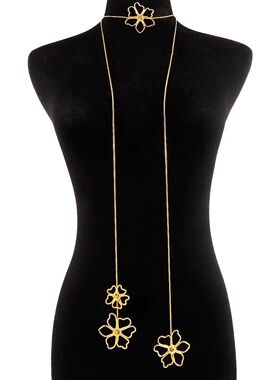160cm Fashion Floral Long Necklace Multi-Way Wearing Collars