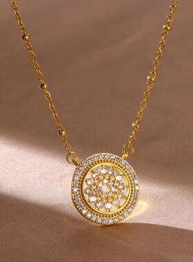 Zirconia Butterfly Pendant Necklaces for Women Snowflake Cha