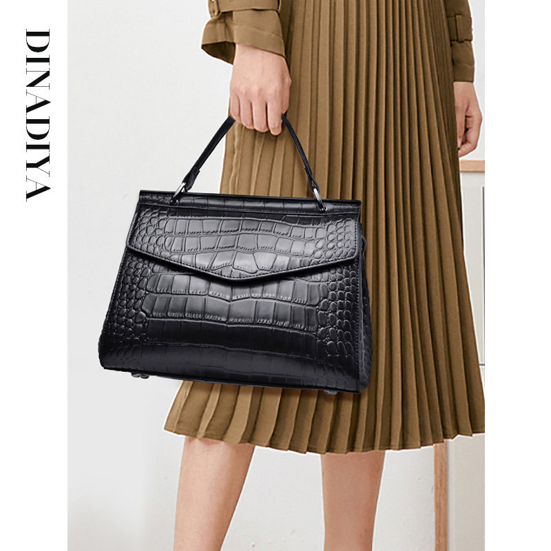 真皮女包2020新款潮秋冬百搭斜挎包 迪娜迪亚女士包袋