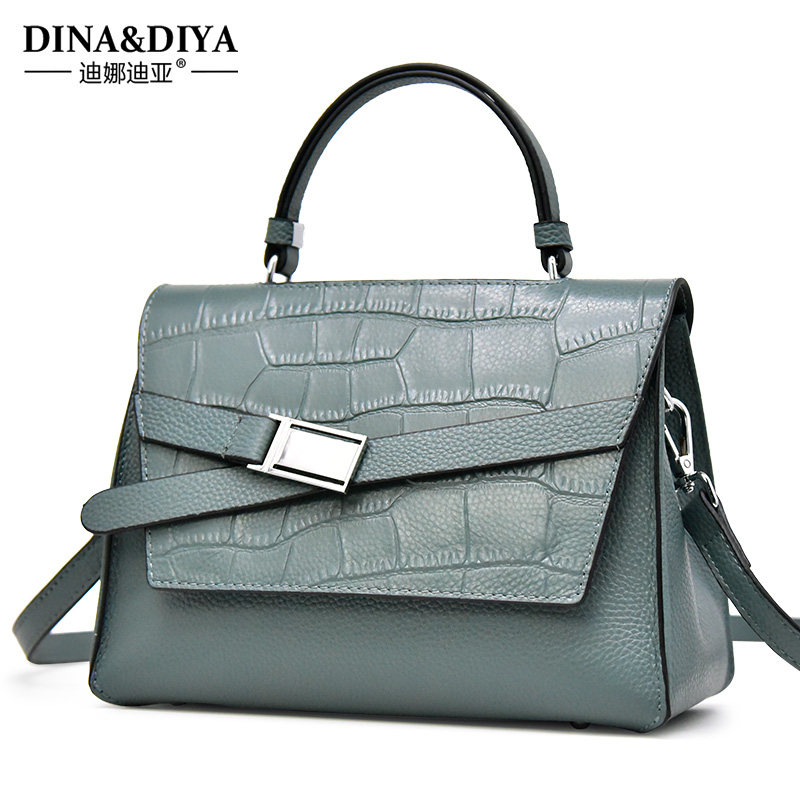 真皮女包2021新款潮洋气高级斜挎包 迪娜迪亚女士包袋