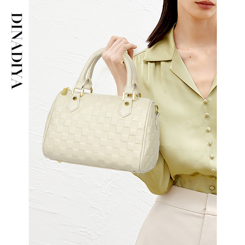 真皮女包2022新款潮高级感斜挎包 迪娜迪亚女士包袋