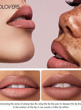 Nude Brown Lip Liner Pencil Lipstick Matte Smooth Waterproof