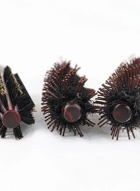 1pce natural solid wood curling brush natural bristle rollin
