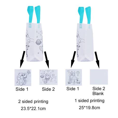 DIY Graffiti Bags with Coloring Marker Painting Non-Woven Gi - 图1