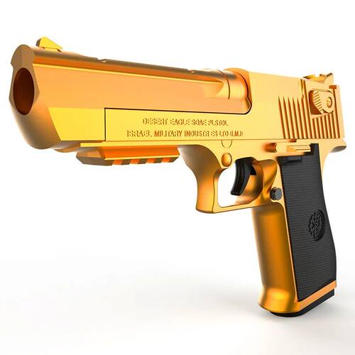 Outdoor Toy Pistol Gold Desert Eagle spring-loaded pistol M1 - 图1