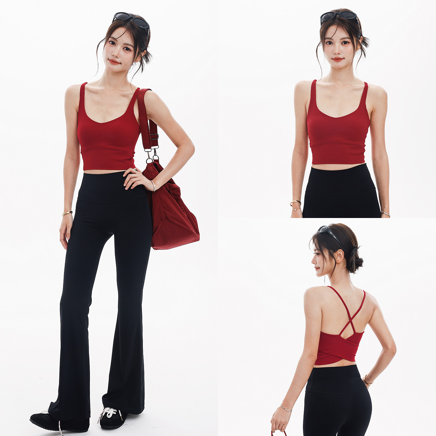 奔跑吧卡卡固定式胸垫细肩带防下垂瑜伽美背背心健身运动内衣文胸,淘宝优惠券,粉丝福利购,淘宝优惠卷